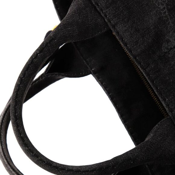 Prada Canapa Convertible Tote Denim Medium Black - Picture 7 of 8